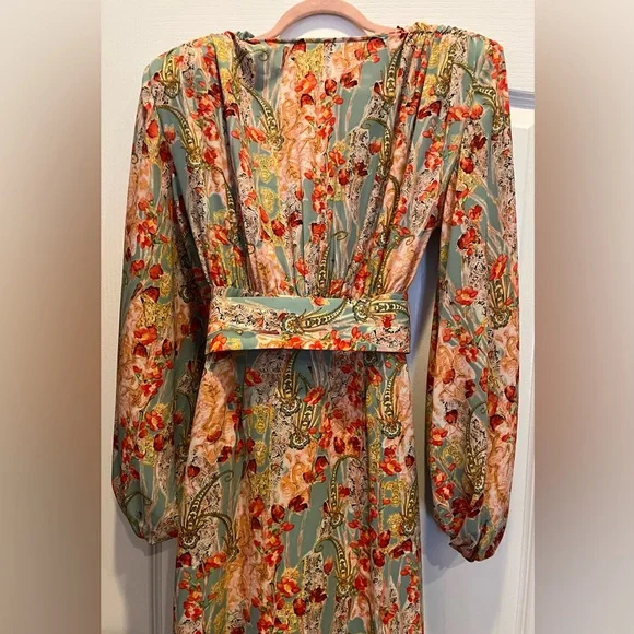 BRONX AND BANCO Luisa Floral Balloon Sleeve Hi-Lo Dress Size M US 6 SOLD OUT - Picture 10 of 16